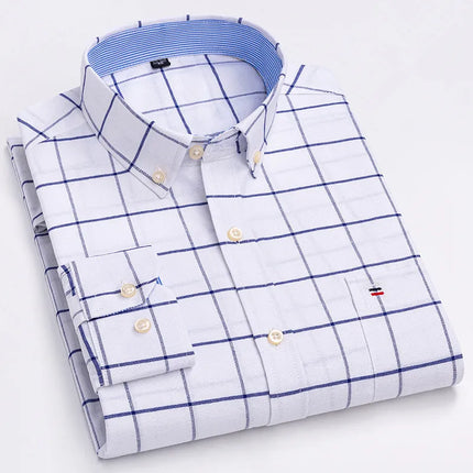 Bamboople Men 100 Percent Cotton Oxford Formal Shirt 7XL by zapcart