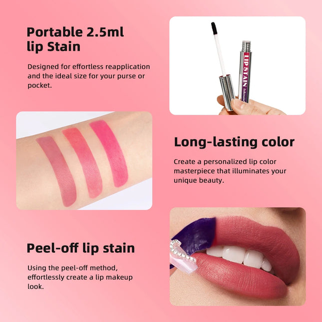 Lakerain Lip Stain Peel Off Long Lasting Waterproof Women by zapcart