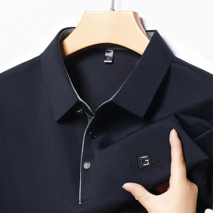 CN Zhejiang Mens New Business Casual Polo Shirt Breathable by zapcart