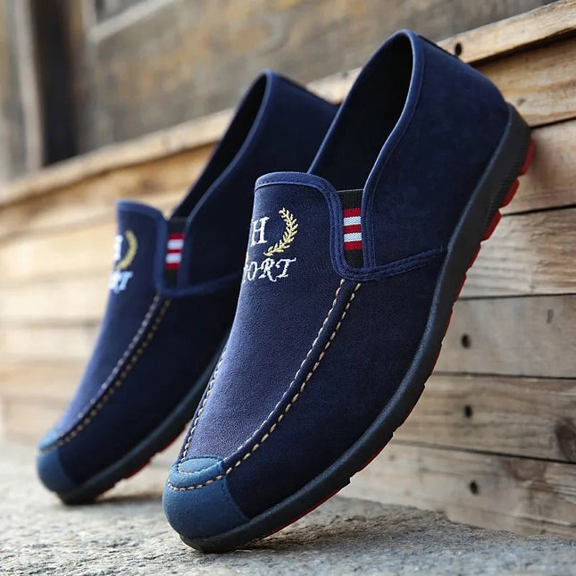 Men's Canvas Slip On Shoes Breathable Summer Comfort by zapcart