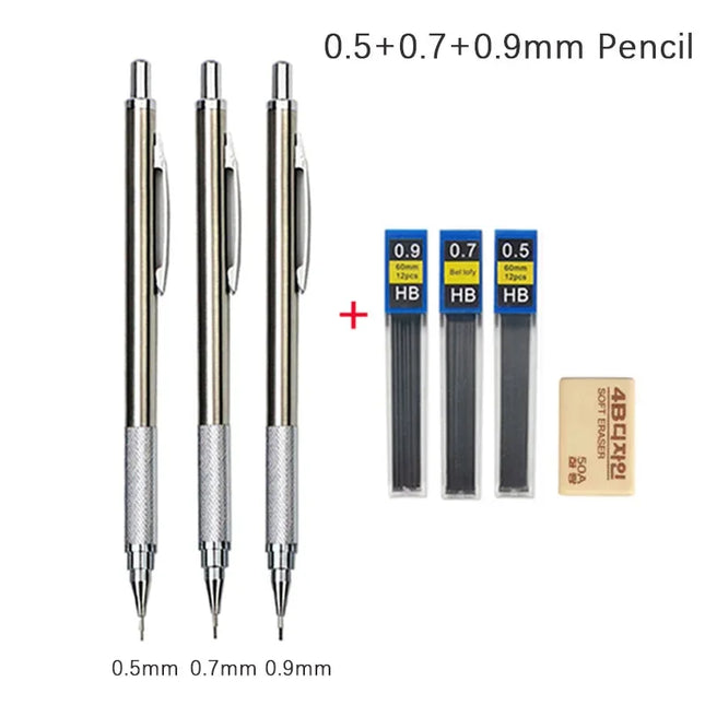 Mechanical Pencil Set 0.3 to 2.0mm Full Metal for Artists by zapcart