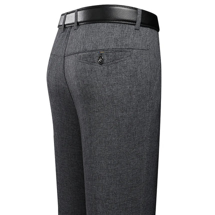 ENWEIGECN Mens Cotton Business Casual Pants Black Spring by zapcart
