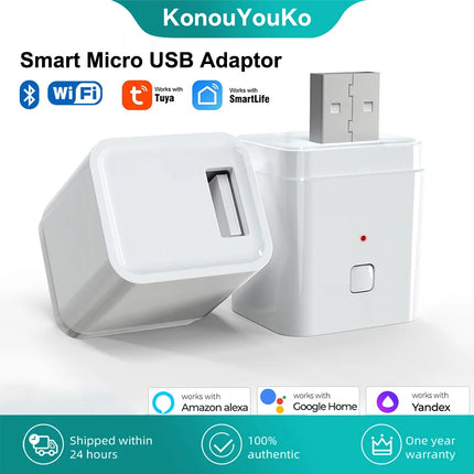 Tuya Smart Plug Micro USB Adaptor 5V WiFi Alexa Google by zapcart