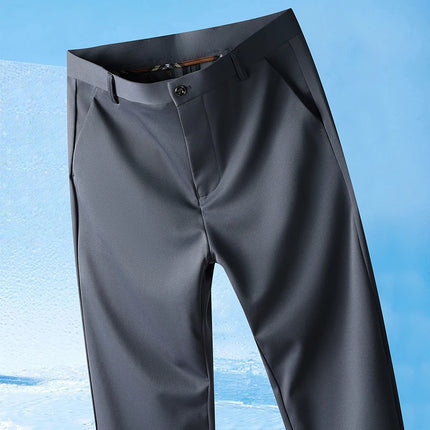 Mens Summer Thin Straight Stretch Pants No Ironing Ultra by zapcart