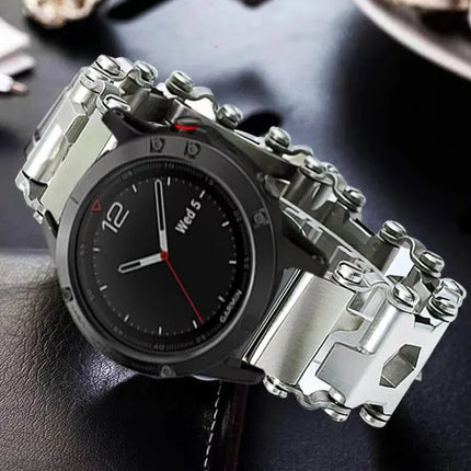 Multifunctional Bracelet Stainless Steel Men's Outdoor Tool Bracelet 29 in 1 Bracelet European and American Couple Watch Strap by zapcart