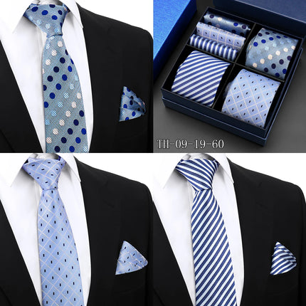 Mens Tie Hanky Set Burgundy Paisley Wedding Gift Box 3pcs by zapcart