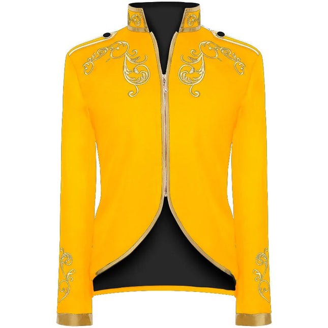 Qj Cinga Mens Halloween Jacket Embroidered Zipper Coat by zapcart
