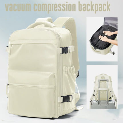 FLCCCN Vacuum Backpack 35L Expandable Travel Laptop Bag by zapcart