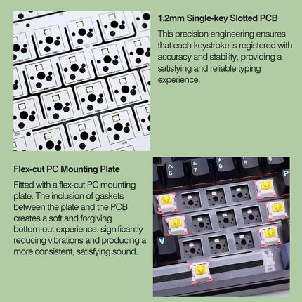 AULA F87 Pro 87 Key Hotswap Gasket Keyboard RGB Tri Mode by zapcart