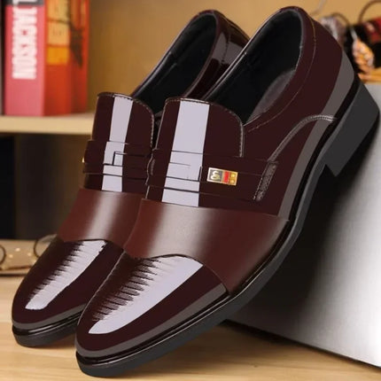 YBQJOO Leather Dress Shoes For Men Breathable Slip On Pro by zapcart