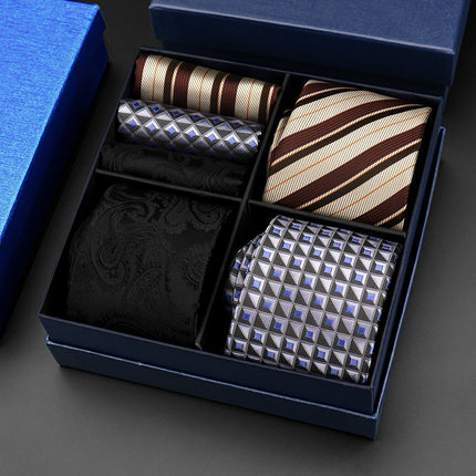 Mens Tie Hanky Set Burgundy Paisley Wedding Gift Box 3pcs by zapcart