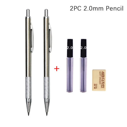Mechanical Pencil Set 0.3 to 2.0mm Full Metal for Artists by zapcart