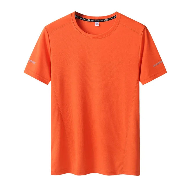 PATELISCN 9XL Quick Dry Plus Size Mens Round Neck T Shirt by zapcart