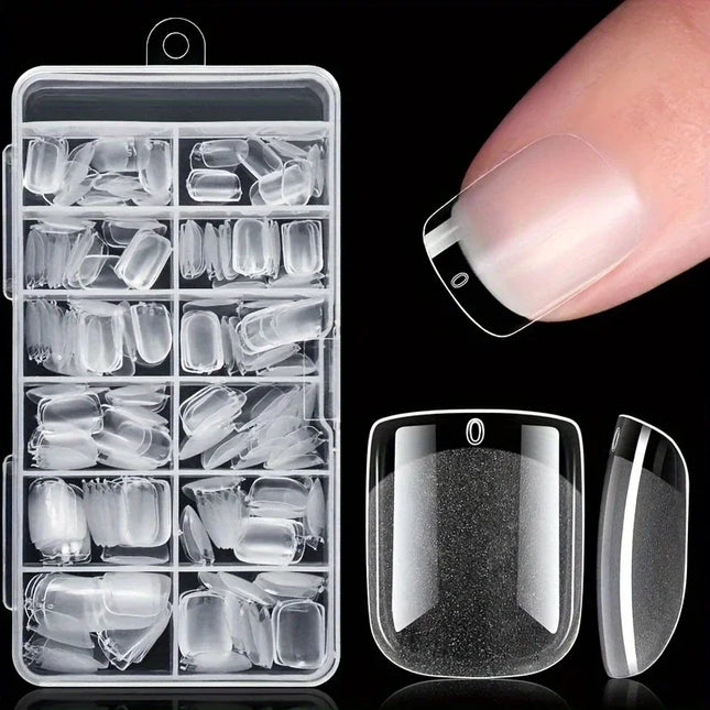 Soft Gel Fake Nails 120pcs Short Square Tips DIY For Women by zapcart