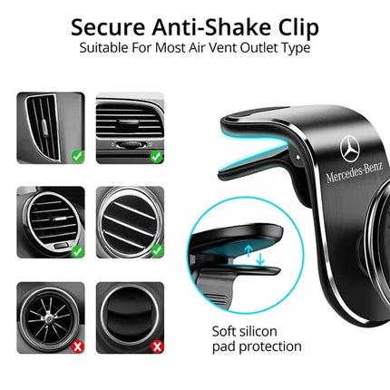 Magnetic Car Phone Holder For Mercedes-Benz Vent Clip Mount by zapcart
