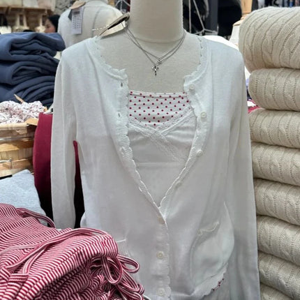 Women Twist Flower Knitted Cardigan With Pockets Slim Fit by zapcart