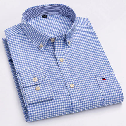 Bamboople Men 100 Percent Cotton Oxford Formal Shirt 7XL by zapcart