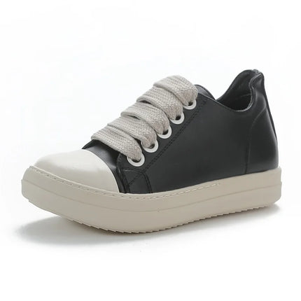 LXMWWJS Womens High Top Leather Sneakers Lace Up Casual by zapcart
