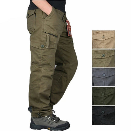 GHJQLCN Men Camouflage Cargo Pants Tactical Cotton Baggy by zapcart