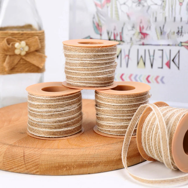 SQLzcCN Natural Jute Ribbon 5M for DIY Crafts and Gift Wrap by zapcart