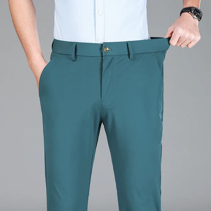 Scarlett Queen Mens New Ice Silk Stretch Office Suit Pants by zapcart