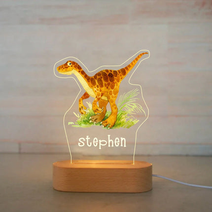 Personalized Kids Animal Night Light Custom Name Lamp by zapcart