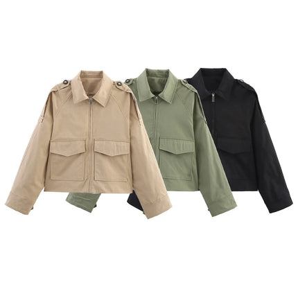 PB ZA2025 Womens Summer Windbreaker Jacket With Pockets by zapcart