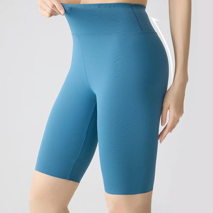 BIVIGAOS Women Biker Shorts Sharkskin Tight Knee Length by zapcart