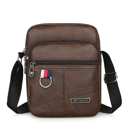 CN Men PU Leather Messenger Bag Waterproof Large Capacity by zapcart
