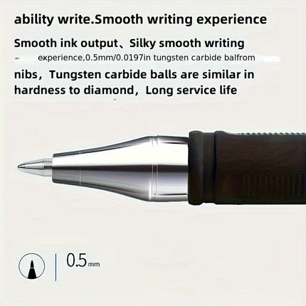 6/12 Pack Quick-Dry 0.5mm Fine Tip Gel Pens - Smooth Writing, Black Ink,Note-Taking & Art - Professional Business Stationery by zapcart