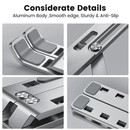 Xummen Aluminum Laptop Holder Non Slip For Students Stand by zapcart
