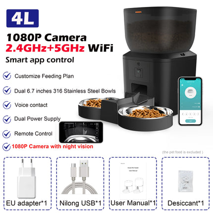 Furpipi Smart Cat Feeder 8L 1080P HD Camera App Control