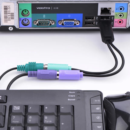 WYMECT USB to PS2 Keyboard and Mouse Adapter for PCs by zapcart