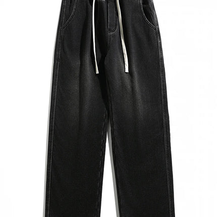 Anbican Fleece Lined Winter Mens Jeans Warm Straight Denim by zapcart