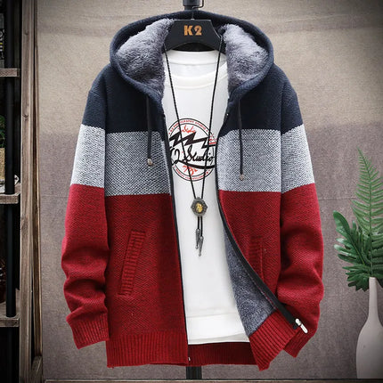 ENWEIGECN Mens Cardigan Sweater Fleece Zipper Warm Cozy by zapcart