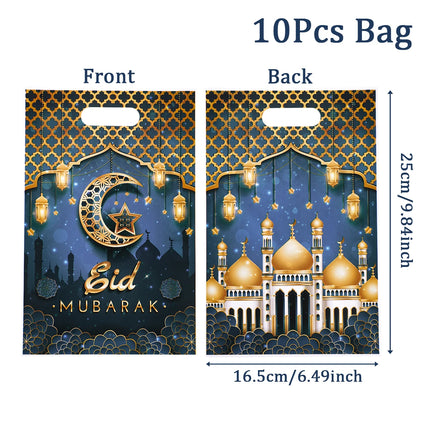 QIFUCN Eid Mubarak Gift Bags Plastic Treat Muslim Ramadan by zapcart