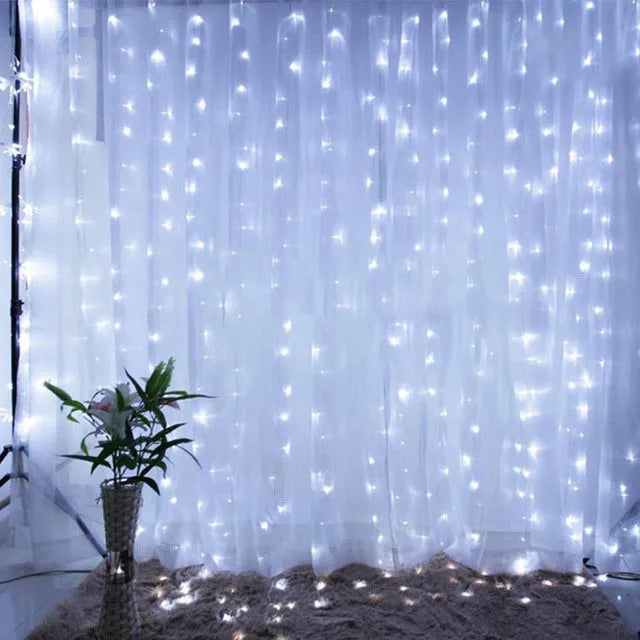 FENGRISE LED Curtain Garland Lights With Remote USB Wedding by zapcart