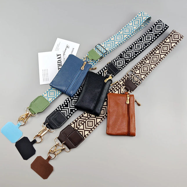 CN Crossbody Phone Lanyard Wallet Case Anti Lost Travel by zapcart