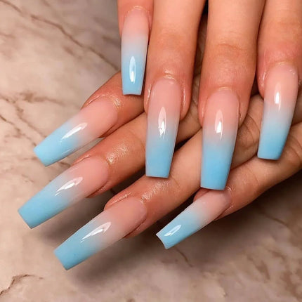 Extra Long Press On Nails Glue Included Bear Bow For Women by zapcart