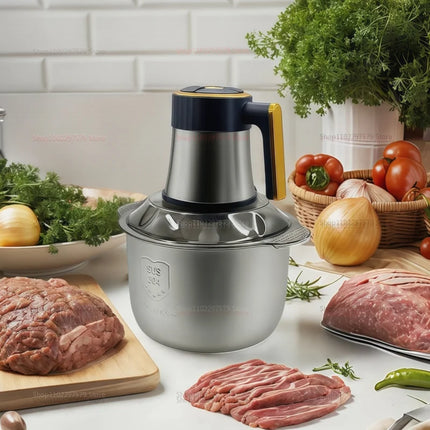 5L Large capacity Meat Grinder 304 Stainless Steel Food Processors Multi-function Kitchen Meat/vegetables/fruits Mixer Machine