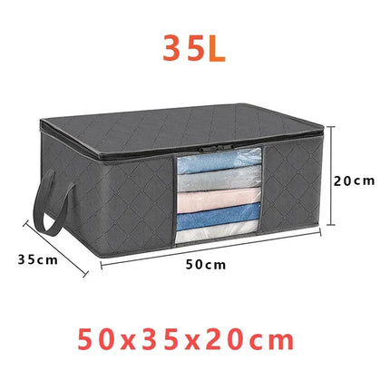 1/3pc Large Capacity Clothes Storage Bag Foldable Blanket Storage Bags Storage Containers for Organizing Bedroom Closet Clothing by zapcart