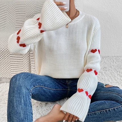 Womens Knitted Sweater Round Neck Solid Color Cozy Chic by zapcart