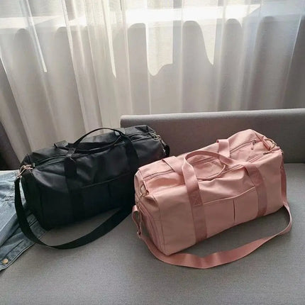 ISKYBOBCN Women Nylon Gym Duffle Bag Overnight Travel by zapcart