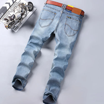 WTHINLEECN Men Slim Stretch Denim Jeans Luxury Casual by zapcart
