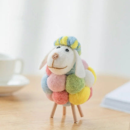 Choice Mini Wool Felt Sheep Figurine Desk Decor For Kids by zapcart