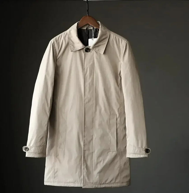 Moringcute Waterproof Winter Quilted Trench Coat for Men by zapcart