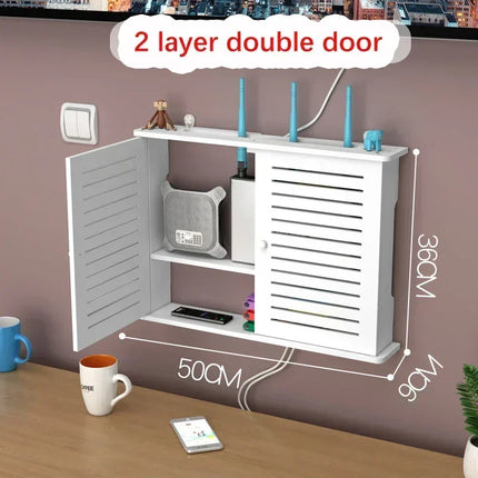 Dreamburgh Wall Mounted Router Shelf Living Room Storage by zapcart