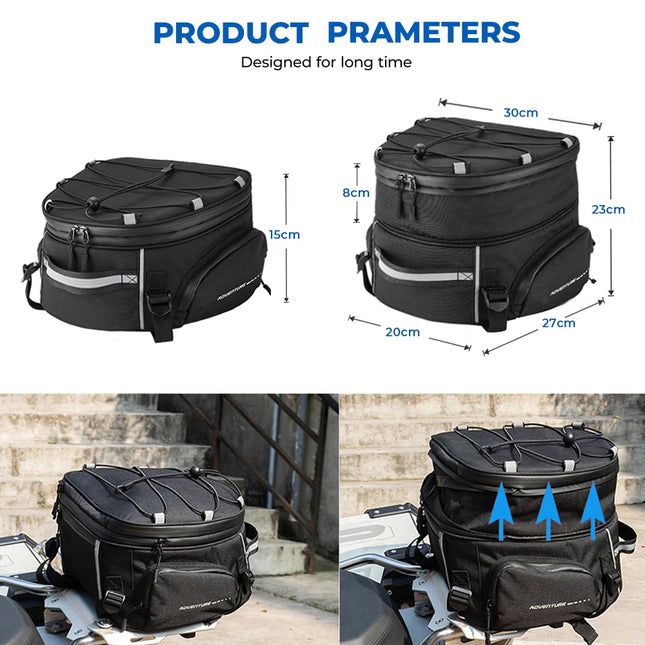 KEMiMOTO Tail Bag For BMW Luggage Rack Waterproof Adventure by zapcart
