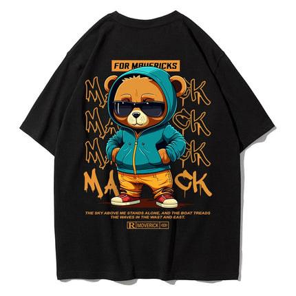 Teekossc Bear Pattern Cotton T Shirt Men Breathable by zapcart
