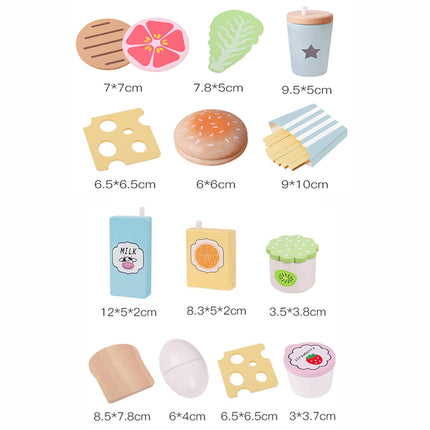 Wooden Kitchen Toy Set Educational Fruits And Veggies Kids by zapcart